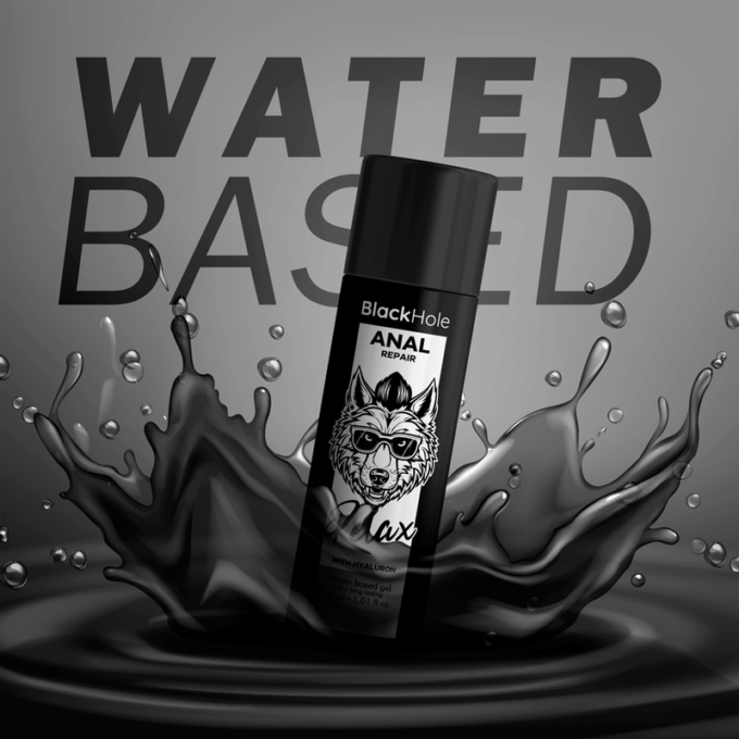 BLACK HOLE - REPARO ANAL RELAXANTE À BASE DE ÁGUA COM HIALURON 30 ML